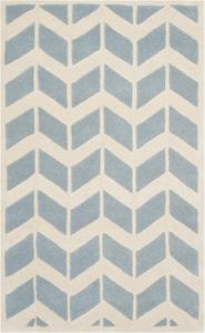Ковер SAFAVIEH, 77 x 122 см, Chatham Collection Blue/Ivory CHT746B ручной работы шеврон премиум шерсть