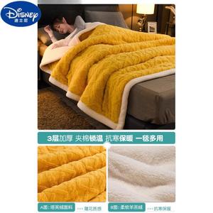 Disney Плед флисовый 150х200 см, 3-слойный, утепленный, цвет Lemon Yellow, вес 1,6 кг