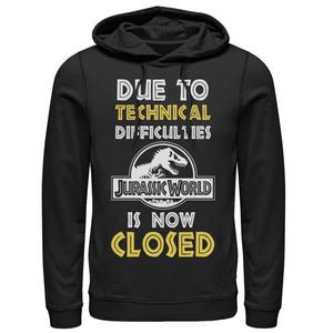 Мужской пуловер с капюшоном и рисунком «Мир Юрского периода Технические трудности» Licensed Character, черный