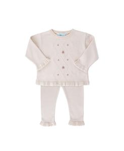 Комплект для вязания «Розабутон» для девочек — малыш, малышка Feltman Brothers, слоновая кость/кремовый