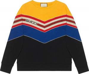 Толстовка Gucci Chevron Stripe Sweatshirt Multicolor, разноцветный