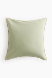 Наволочка H&M Canvas, 50X50 см, бежевый/зеленый