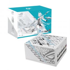 Блок питания Asus ROG Strix 1000W Platinum Gaming Snow, 1000 Вт, белый
