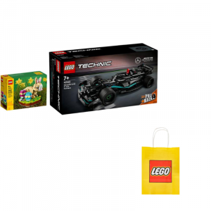Mercedes-AMG F1 W14 E Performance Pull-Back LEGO, huili racing & random building blocks*1+lego желтый shopping bag (material random)