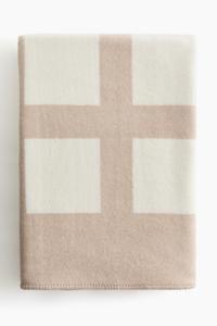 Плед H&M Home Wool-blend, 130X170 см, бежевый