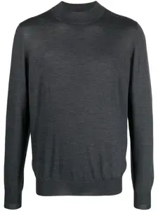 Джемпер тонкой вязки из необработанной шерсти Barba, серый