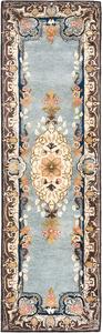 Ковер-дорожка SAFAVIEH, 69 x 366 см, Bergama Collection, Light Blue & Ivory, ручной работы, восточный шерстяной, идеален для помещений с высокой проходимостью в гостиной, спальне (BRG141A)