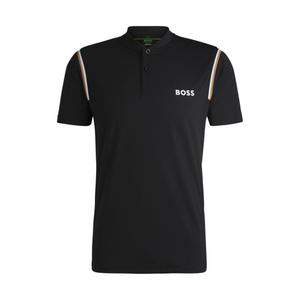 X Matteo Berrettini активная рубашка поло с контролем влажности BOSS, черный