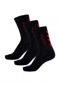 Носки Hummel 1FCK FUNDAMENTAL 3-PACK, Black Red/Black