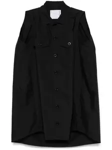 Платье мини без рукавов SACAI, черный