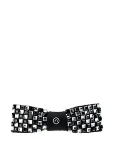 Заколка с бантом и кристаллами Maison Michel, черный