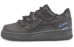 Nike Кроссовки Air Force 1 Coverage, износостойкие, низкие, для скейтбординга, унисекс, черные