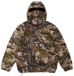 Толстовка Supreme Polartec с капюшоном и половинной молнией, модель, зеленый