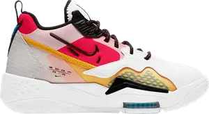 Кроссовки Wmns Jordan Zoom 92 White Siren Red University Gold, белый
