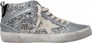 Кроссовки Golden Goose Wmns Mid Star Silver Glitter, серебряный