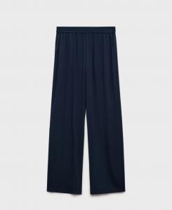 Женские брюки прямого кроя с эластичным поясом MANGO, Dark Navy