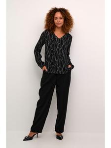 Блузка Kaffe, цвет black/grey graphic simili