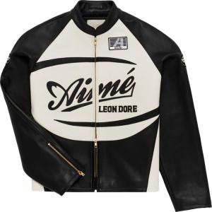 Куртка Aimé Leon Dore Leather Café Racer Jacket 'Jet Black', черный