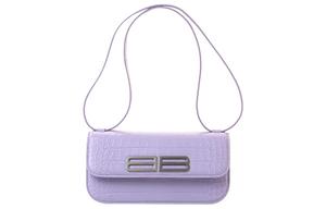 Сумка через плечо Balenciaga из коровьей кожи женская фиолетовая