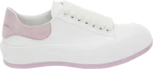 Кроссовки Alexander McQueen Wmns Deck Lace Plimsoll White Lilac, белый