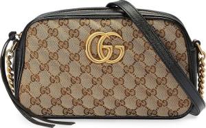 Сумка Gucci GG Marmont Small Shoulder Bag Beige Ebony/Nero, бежевый