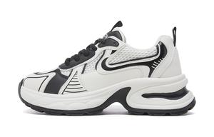 Кроссовки женские толстые низкие Yearcon, белый/черный