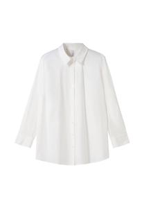 Блуза-рубашка с закатанными рукавами, легкого А-силуэта Sheego, белый