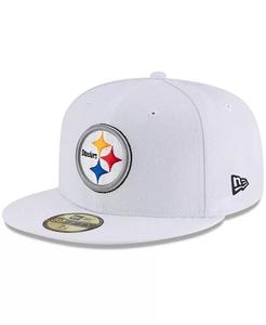 Мужская белая приталенная кепка Pittsburgh Steelers Omaha 59FIFTY New Era