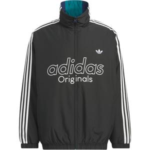 Куртка пуховик мужская Adidas Originals, черный/темный индиго/зеленый