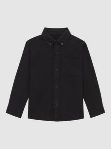 Детская рубашка Greenwich из хлопкового оксфорда Reiss, Black