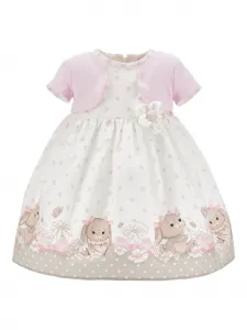 Платье в горох Monnalisa, белый