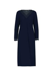 Женская ночная рубашка с длинными рукавами, длина 120 см Elegant Dreams CALIDA, цвет Dark Lapis Blue Xxs