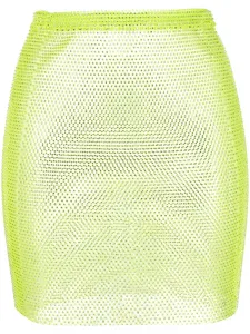 Юбка мини со стразами Santa Brands, зеленый