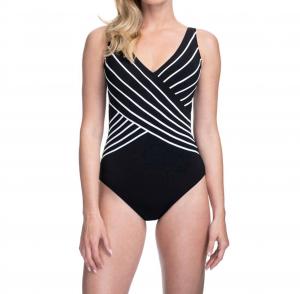 Слитный купальник Mock Surplice в цвете Got Embrace Black Gottex