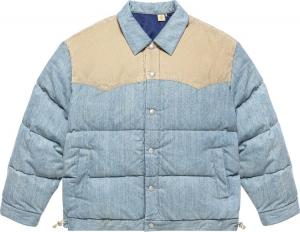 Пуховик CLOT x Levi's Reversible Denim Puffer 'Blue', синий