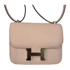 HERMES Сумка через плечо Constance Mysore Goat Skin, мини кроссбоди для женщин мягкий нежный розовый
