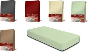 Зимняя простыня на резинке, хлопок, теплый флис, уютная простыня, простыни на резинке, размер: 140х200 см - 160х200 см, цвет: мятный One-Home