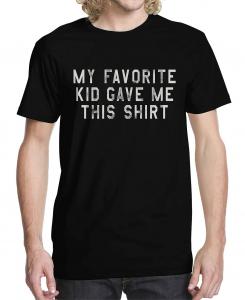 Мужская футболка с рисунком «мой любимый ребенок купил эту футболку» Buzz Shirts, черный