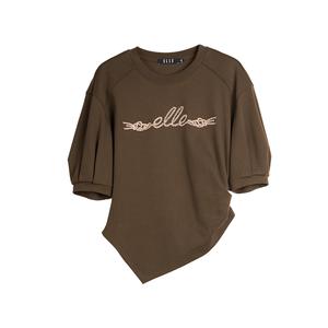 Футболка Women's Crew Neck ELLE, coffee