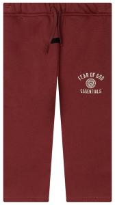 Детские флисовые спортивные штаны свободного кроя Fear of God Essentials, красный