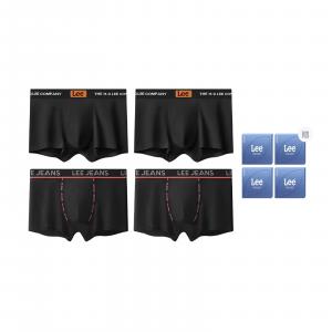 Бокс с мужскими трусами Brilliant, 4 штуки Lee, черный