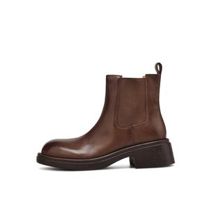 BOERDIQI Короткие женские челси-ботинки 4,5 см коричневые, цвет Brown