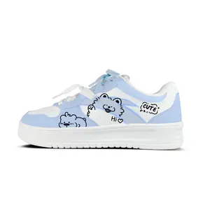 Расслабленные милые Sam нескользящие низкие скейтерские кроссовки unisex ANTA, белый