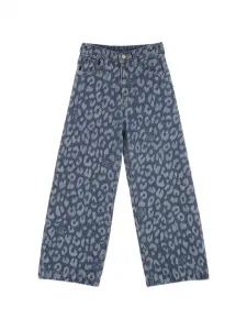 Брюки с принтом Miss Blumarine, синий