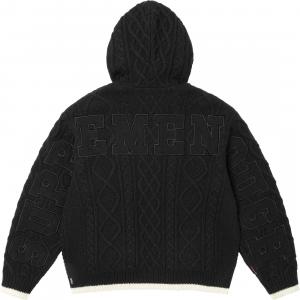 Толстовка с капюшоном на молнии Supreme, черный