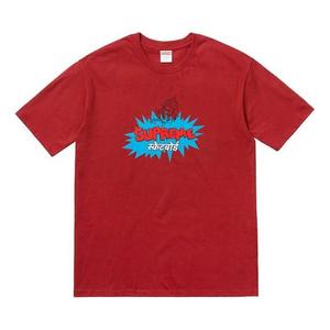 Футболка ss18 ganesha tee brick thailand short sleeve red Supreme, красный