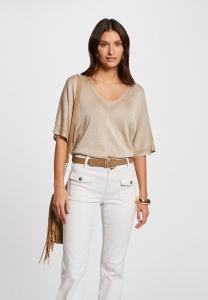 Вязаный свитер SHORT SLEEVES Morgan, цвет beige
