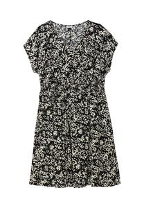 Платье миди с присборенным поясом и широкой юбкой Sheego, черный