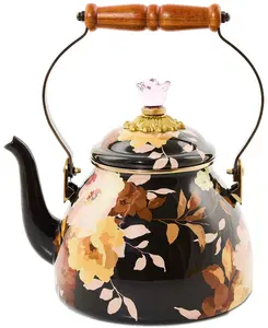 Чайник Wild Rose Brown объемом 2 кварты MacKenzie-Childs, цвет mocha