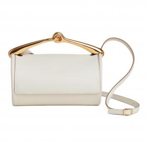 HERMES Максиморс Свифт Кожаная Портативная Сумка через плечо Женская 01 Бланк Чисто-белый